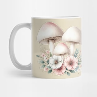 Boho Mushrooms with Flowers Mug